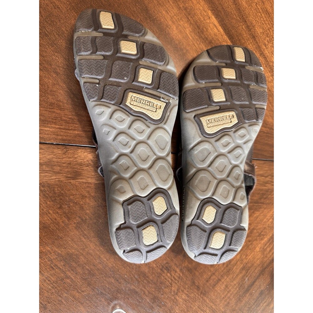 MERRELL Women's  Brown Leather Sandals Size 11 - Picture 5 of 6